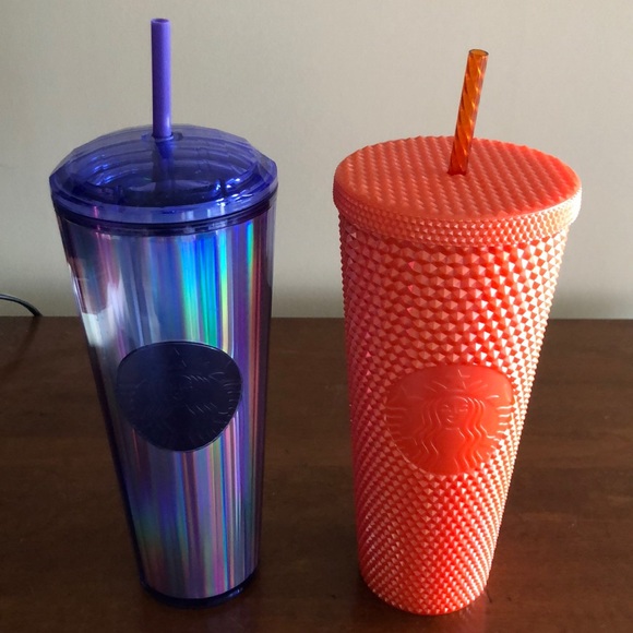 Starbucks Other - Starbucks 2022 Kaleidoscope/Orange Tumbler Cup Set